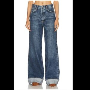 Agolde Dame High Rise Wide Leg Jeans in Control Size 30